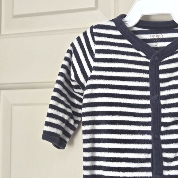 3/$15 Carters Terry Cloth Sleeper Size 3 - Picture 2 of 2